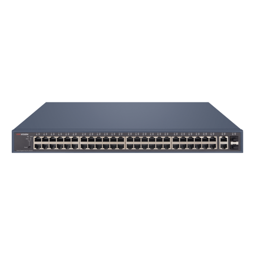 Switch 48 porturi Gigabit PoE, 2 porturi Gigabit RJ45, 2 x SFP, SMART Management - HIKVISION DS-3E1552P-SI - HIKVISION