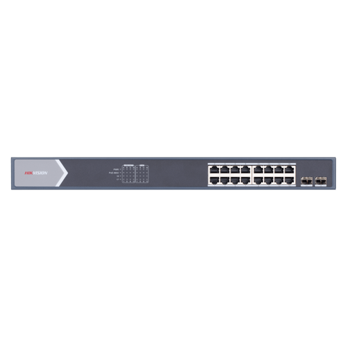 Switch 16 porturi gigabit PoE,  2 porturi SFP, Smart Management - HIKVISION DS-3E1518P-SI - HIKVISION